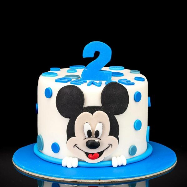 Mickey egér torta kék színben