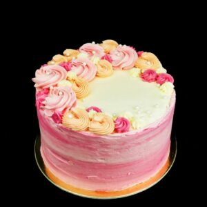 rózsaszín barack habcsókos torta
