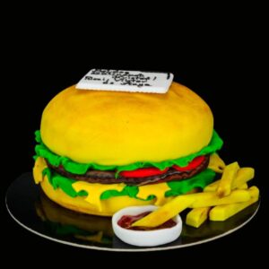Hamburger torta sült krumplival