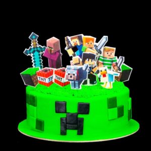 Minecraft torta fotóostyával