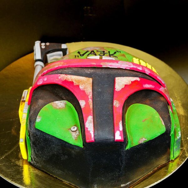 Boba Fett sisakja torta Star Wars