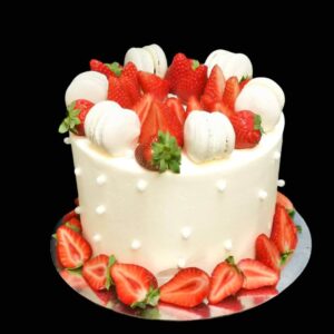 epres torta fehér macaronnal