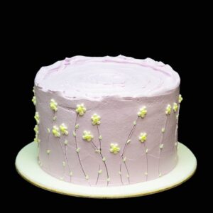 sárga mezei virágos torta