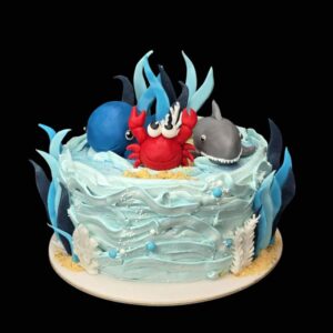 Tengeri állatok torta rákkal halakkal