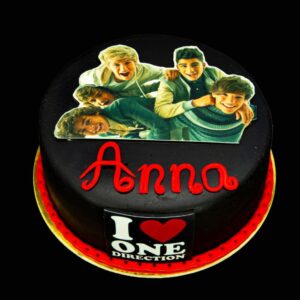 One Direction fiúzenekar torta fotóostyával