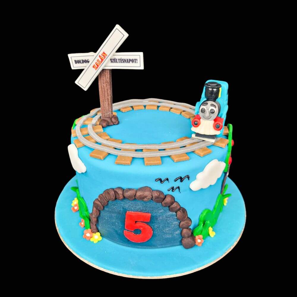 thomas a gőzmozdony torta
